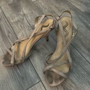 Elegant Strappy Heels in Tan